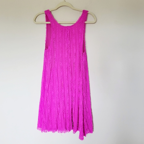 Free People Wild Pink Lace Swing Dress - Picture 4 of 7